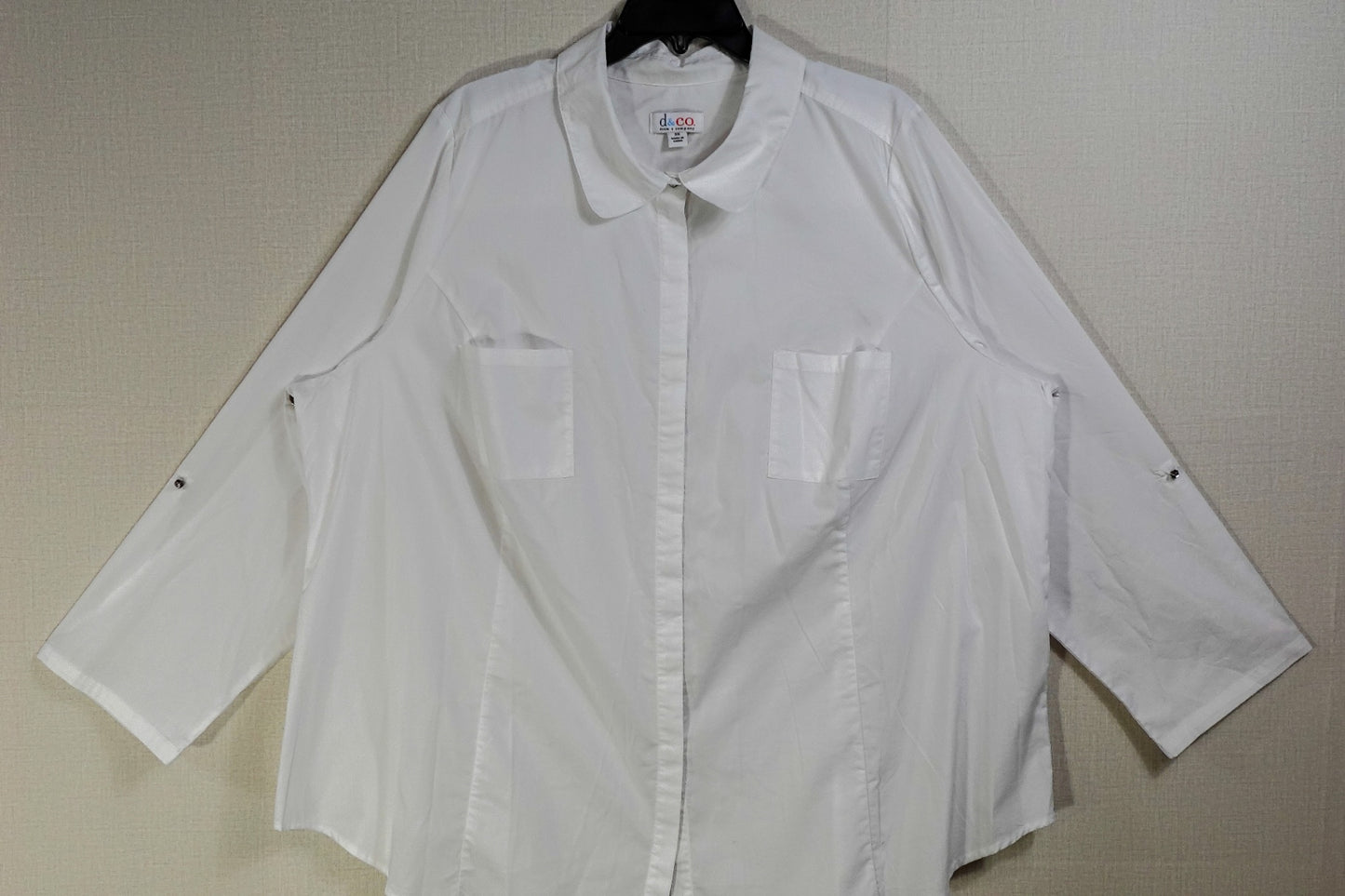 D&CO, Long Sleeves Top- Button Down, 3X