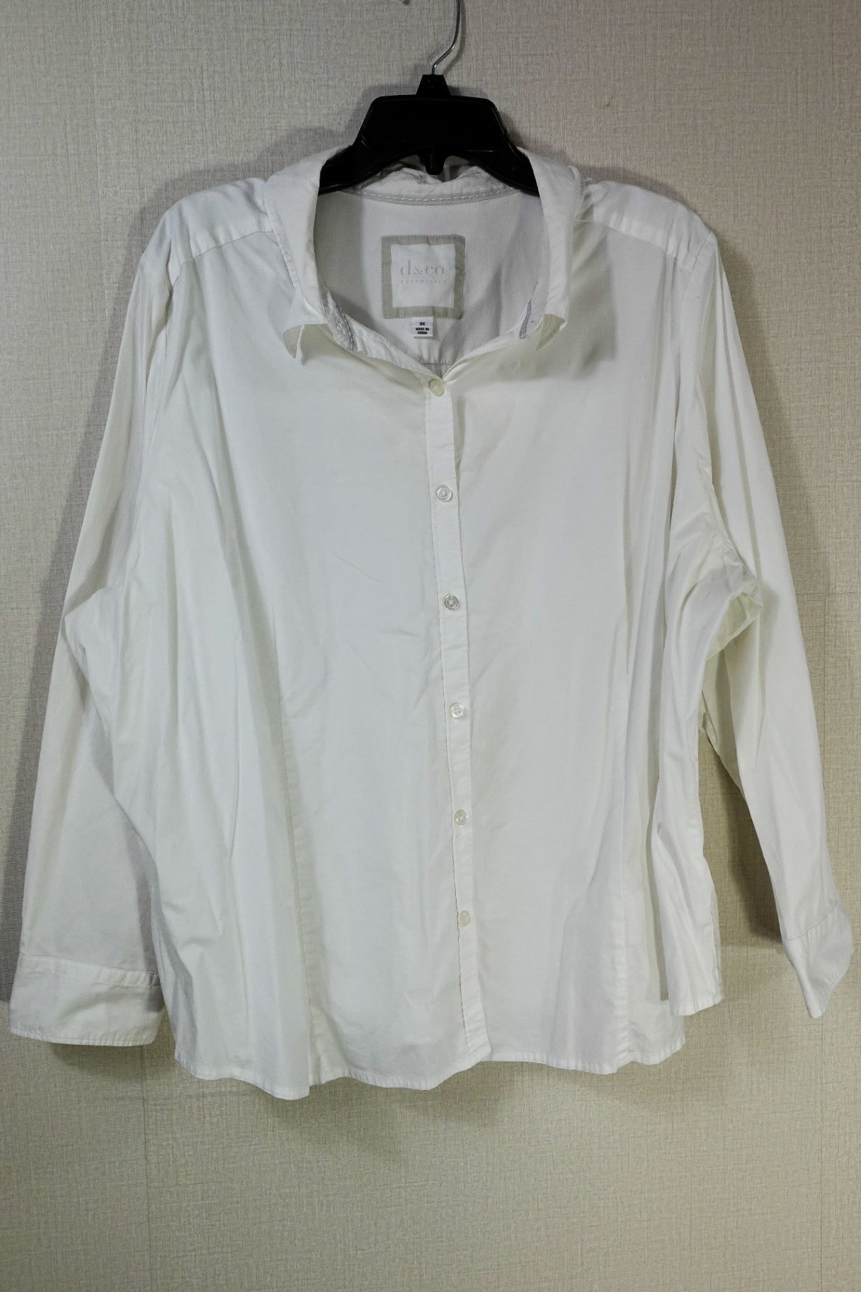 D&CO, Long Sleeves Top- Button Down, 3X