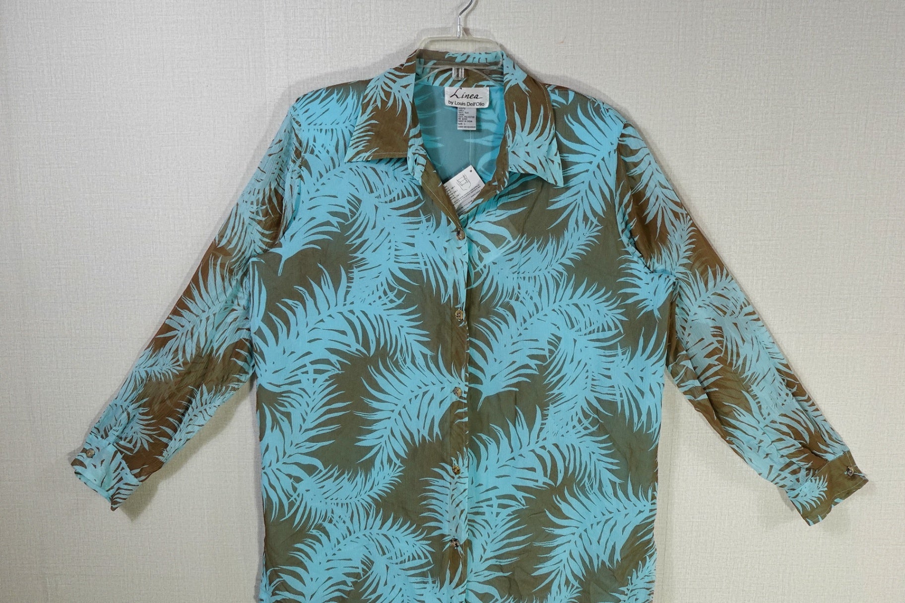 Linea by Louis Dell'Olio, New Vintage Long Sleeves Top, Large