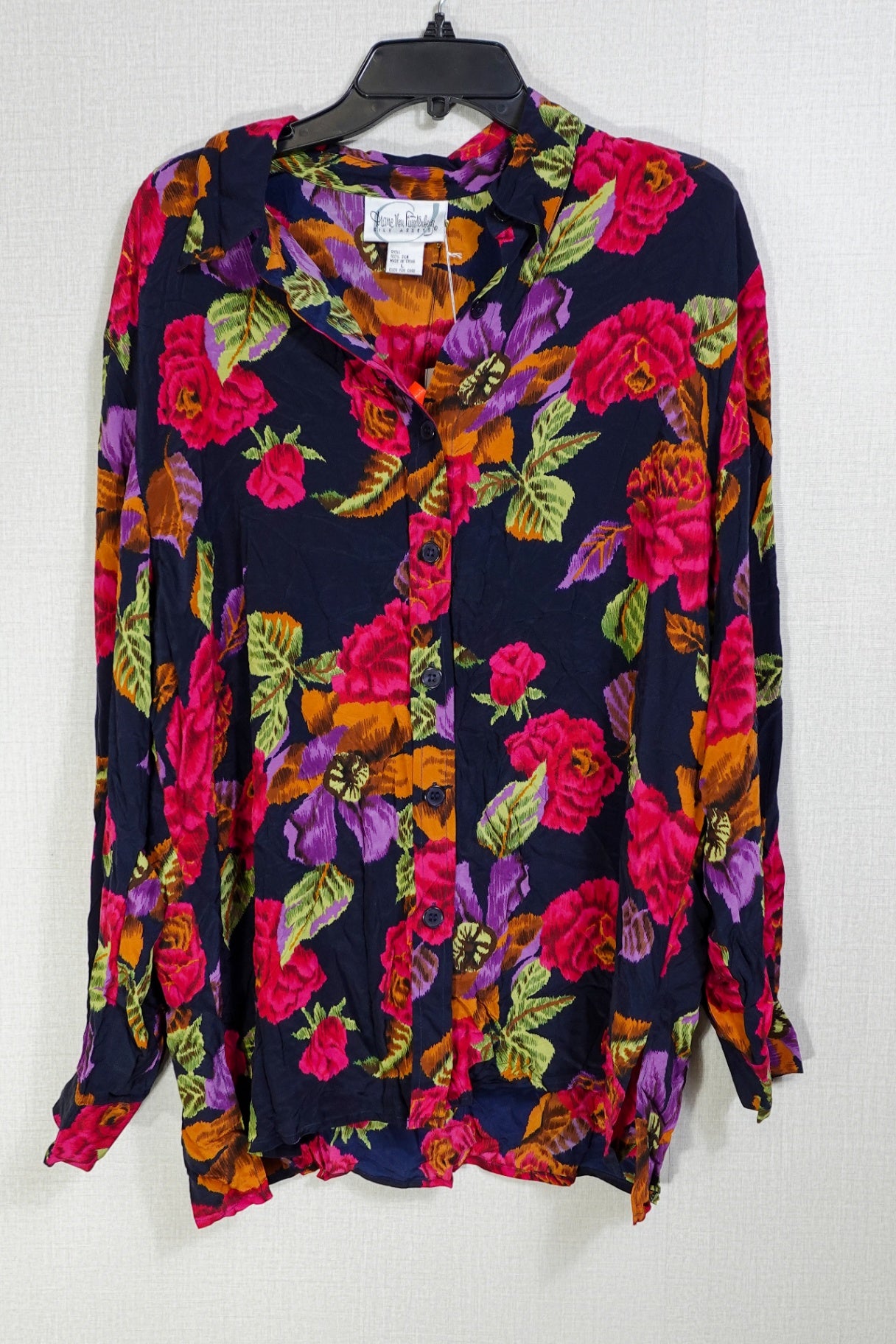 Diane Von Furstenberg, Vintage Long Sleeves Top - Button Down, Large