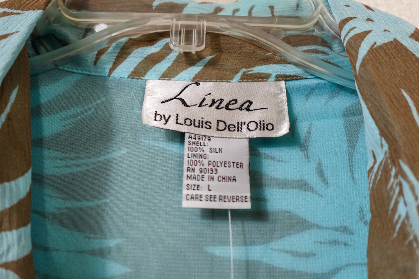 Linea by Louis Dell'Olio, New Vintage Long Sleeves Top, Large