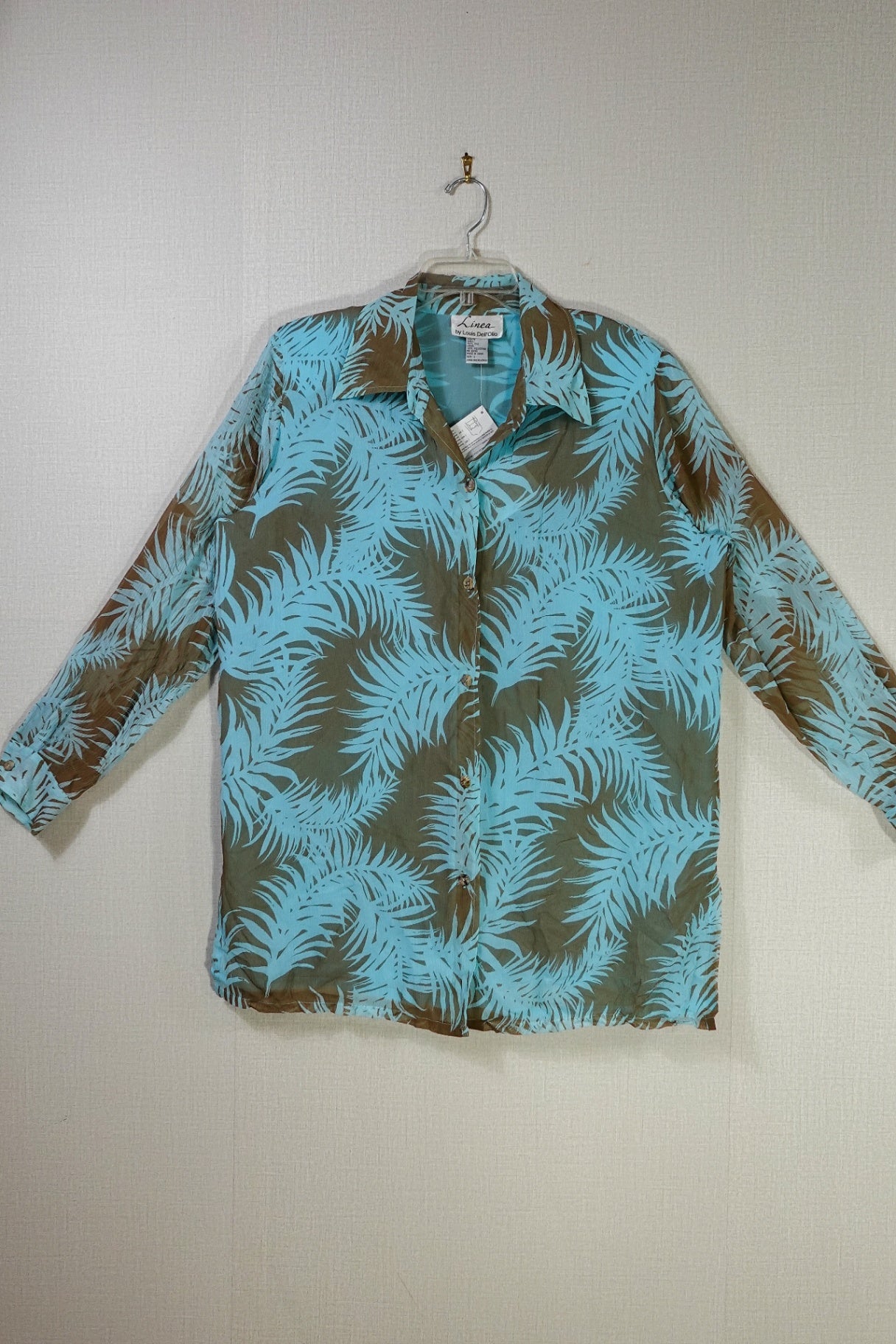 Linea by Louis Dell'Olio, New Vintage Long Sleeves Top, Large