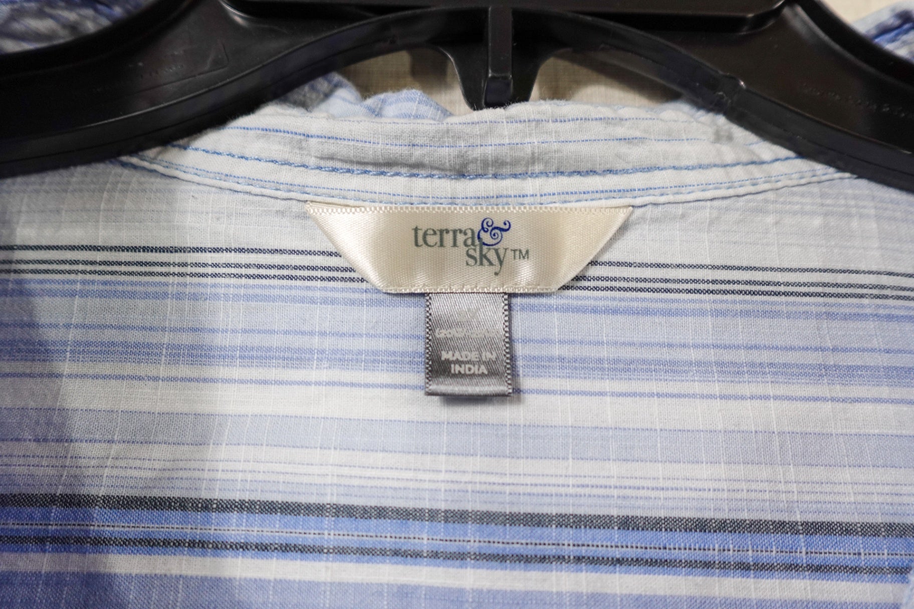 Terra & Sky, Long Sleeves Top- Button Down, 2X (20W-22W)