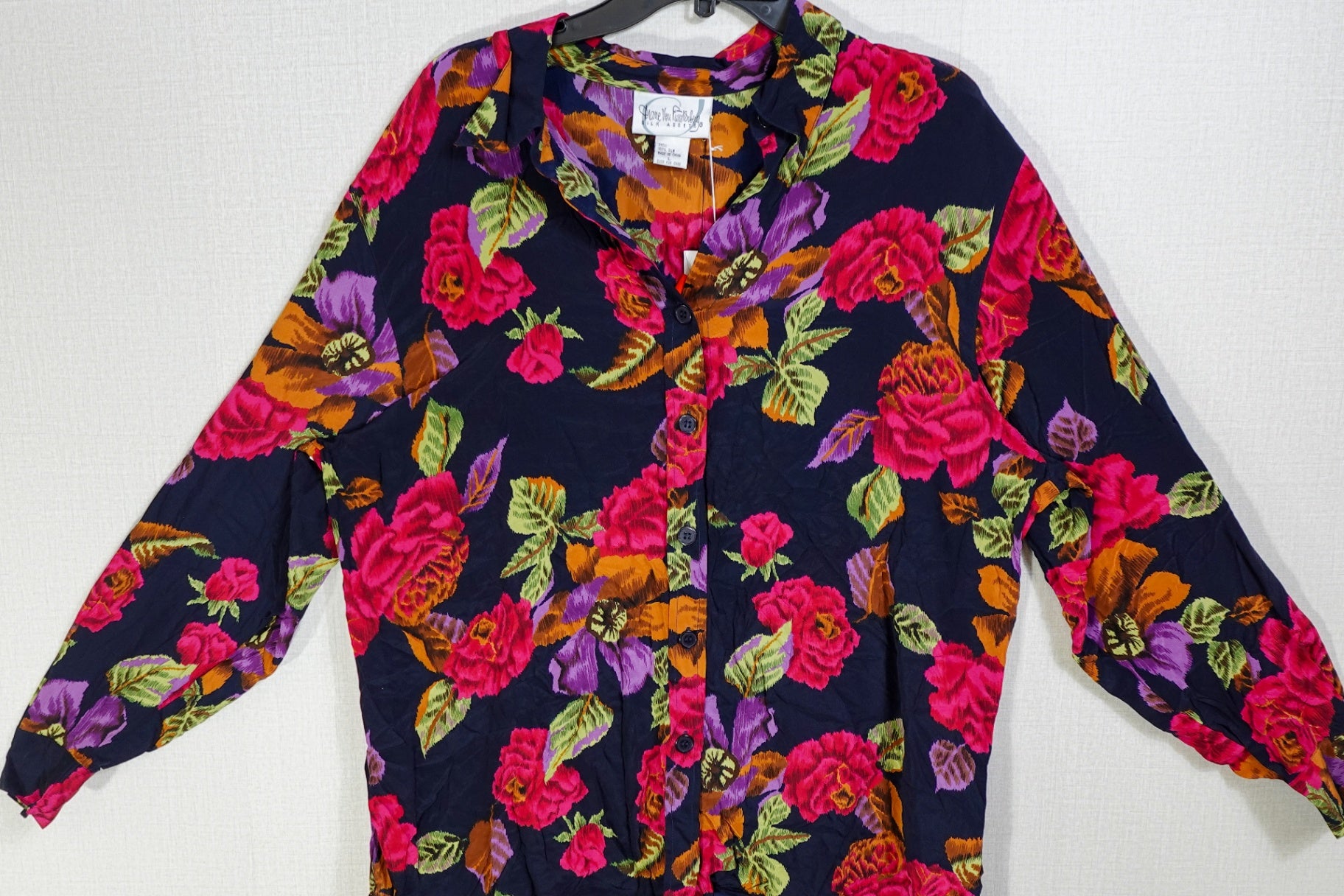 Diane Von Furstenberg, Vintage Long Sleeves Top - Button Down, Large