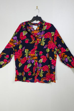 Diane Von Furstenberg, Vintage Long Sleeves Top - Button Down, Large
