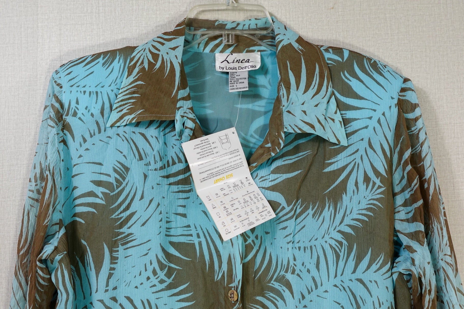 Linea by Louis Dell'Olio, New Vintage Long Sleeves Top, Large