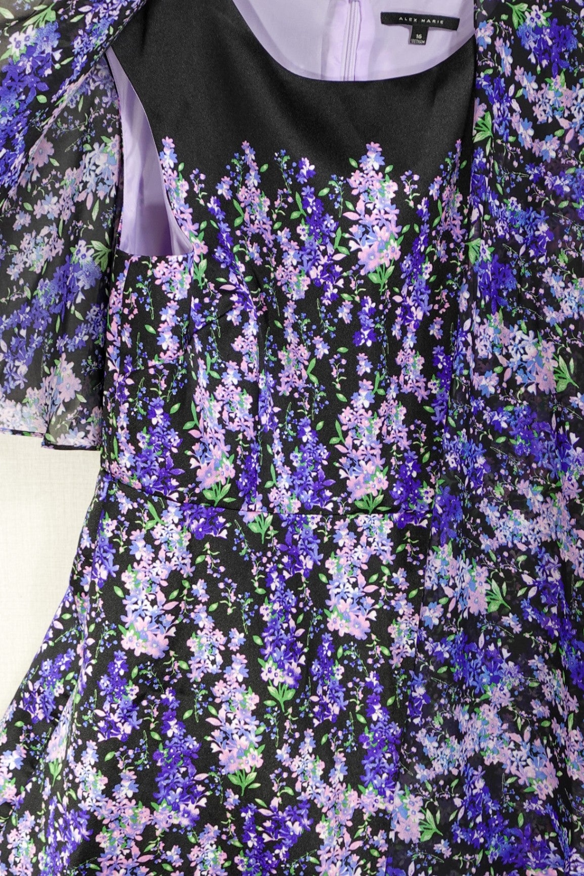 Alex Marie, Dress Wit Attached Shawl, 16