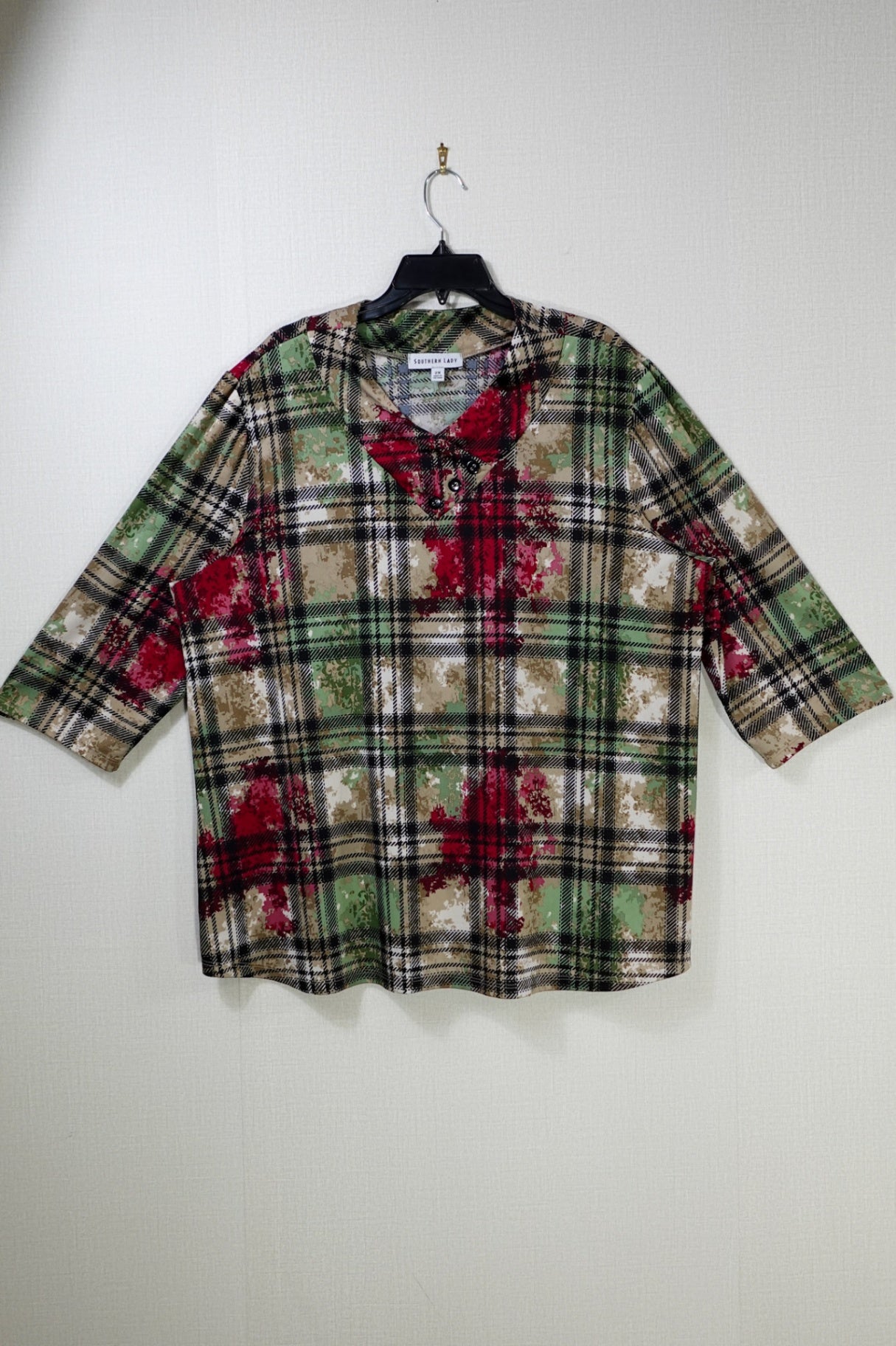Southern Lady, 1/2 Sleeve Tunic Dress, 2X