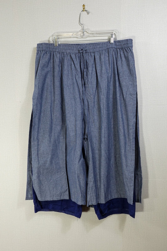 TAMSY, NWT Cropped Pants Wide Leg Double layered, XL