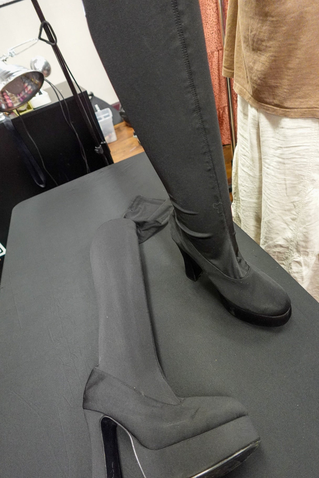 (No Label), Thigh High Wide Calf Boots , 9