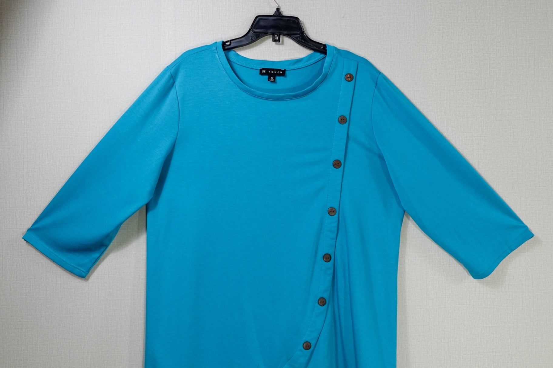 N Touch, 3/4 Sleeve Top, 1X