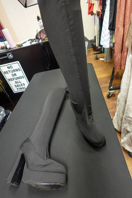 (No Label), Thigh High Wide Calf Boots , 9