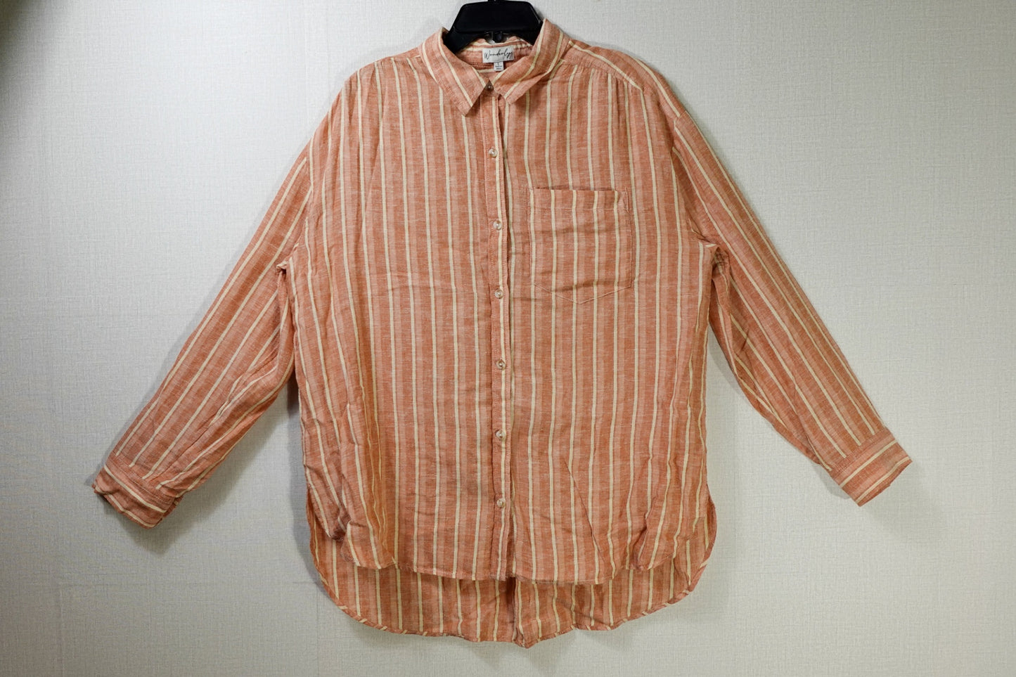 Wonderly, Long Sleeve Top- Button Down, L