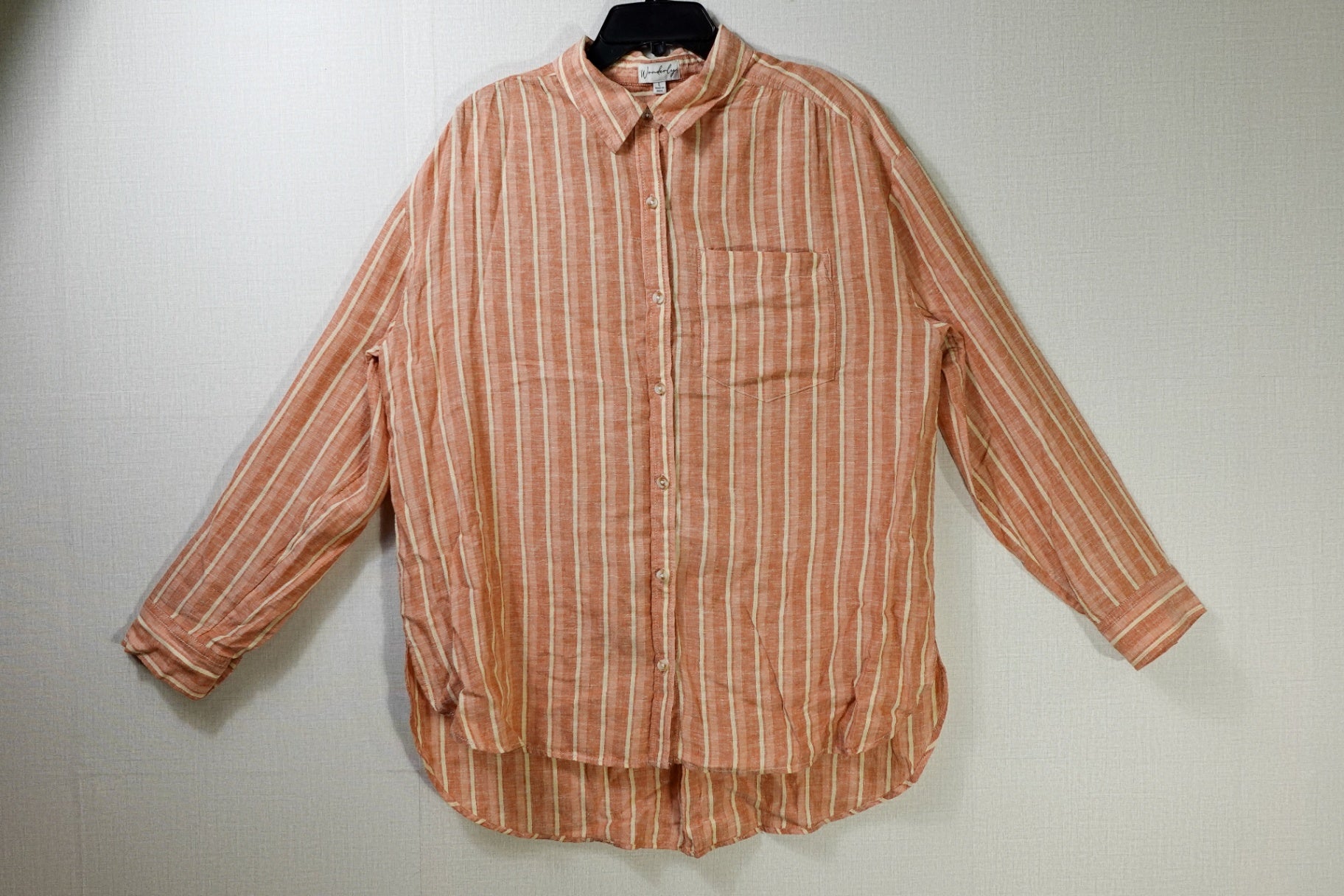 Wonderly, Long Sleeve Top- Button Down, L
