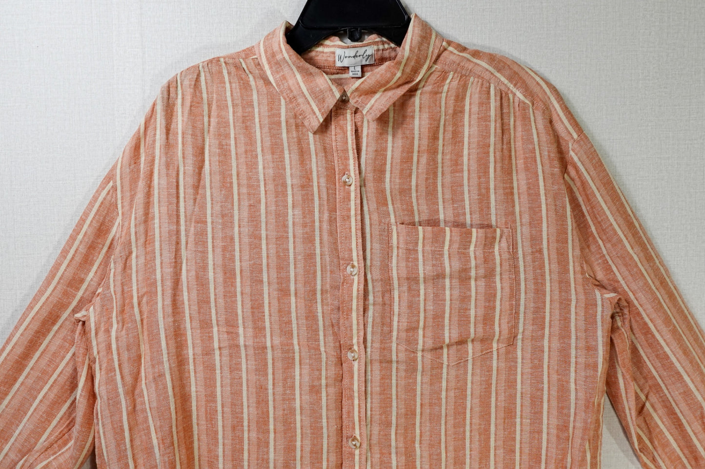 Wonderly, Long Sleeve Top- Button Down, L