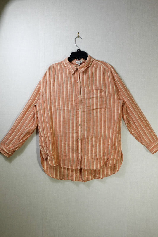 Wonderly, Long Sleeve Top- Button Down, L