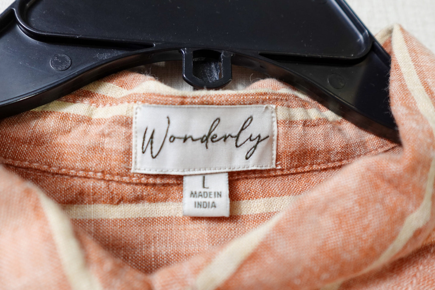 Wonderly, Long Sleeve Top- Button Down, L