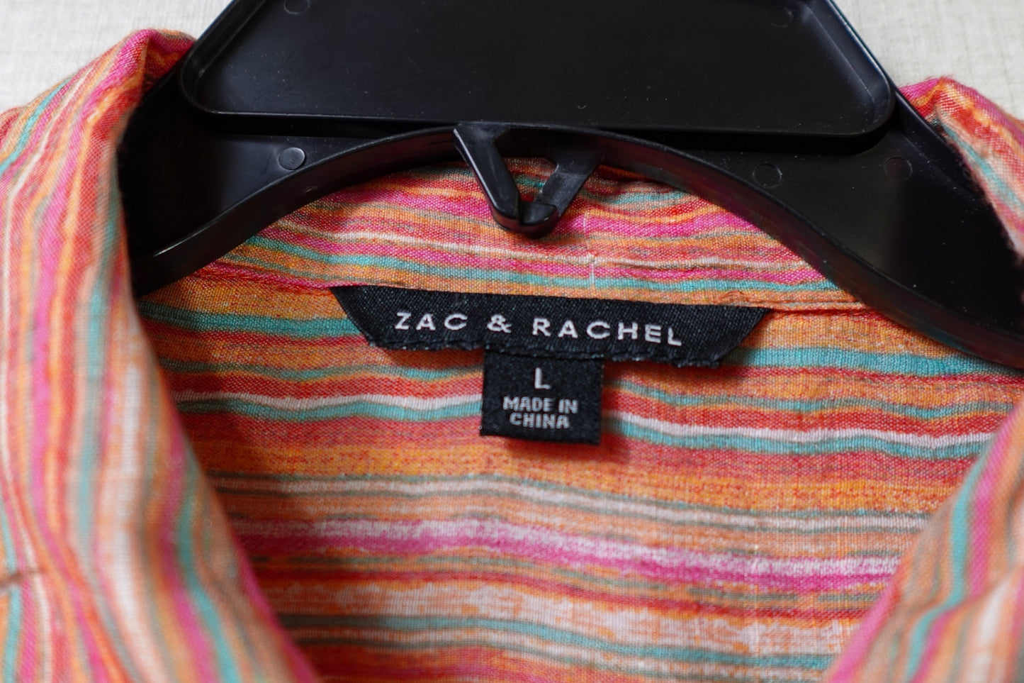 Zac & Rachel, Long Sleeve Top- Button Down, Large