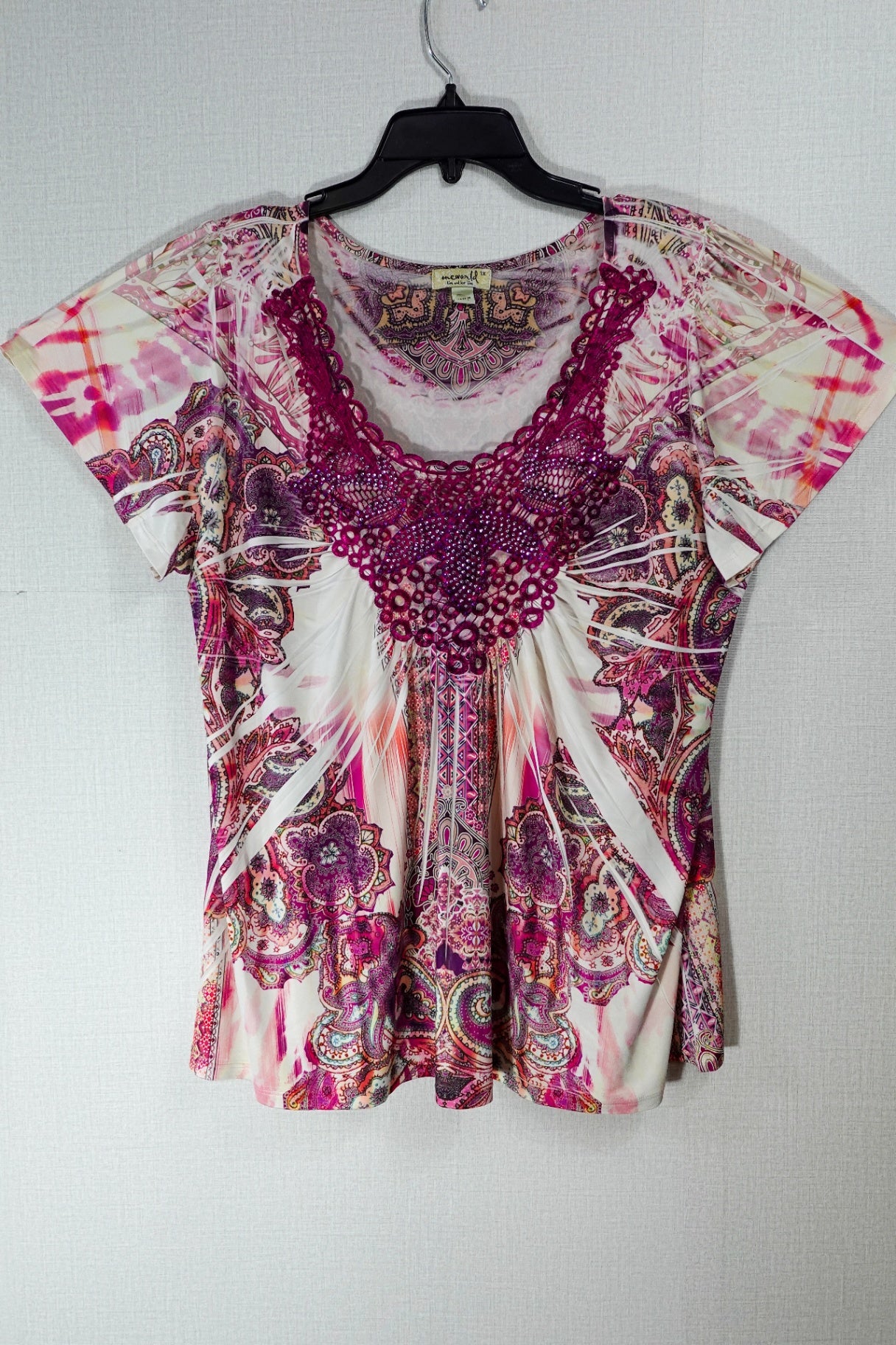One World, Short Sleeved Top, 1X