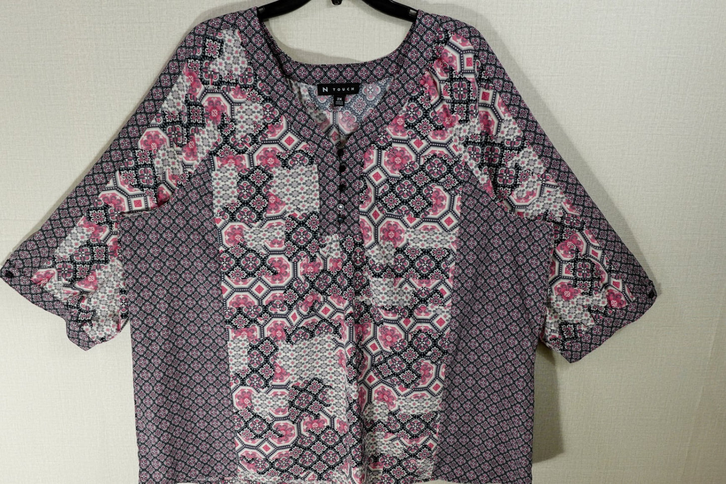 N Touch, Short Sleeved Top, 2X