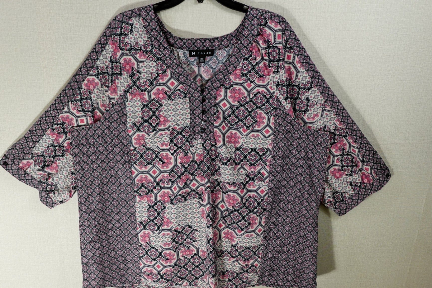 N Touch, Short Sleeved Top, 2X