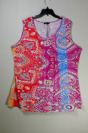 Lilly by Firmiana, Sleeveless Top, 3X