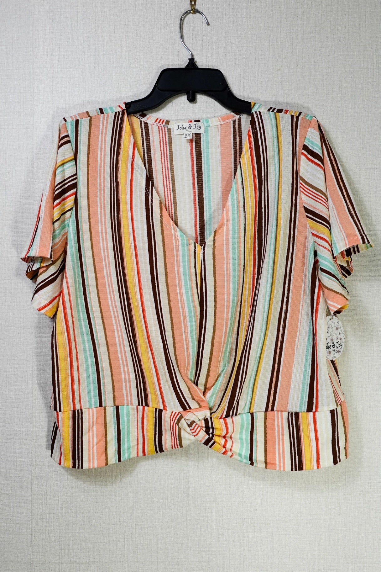 Jolie & Joy, New Short Sleeved Top, 3X