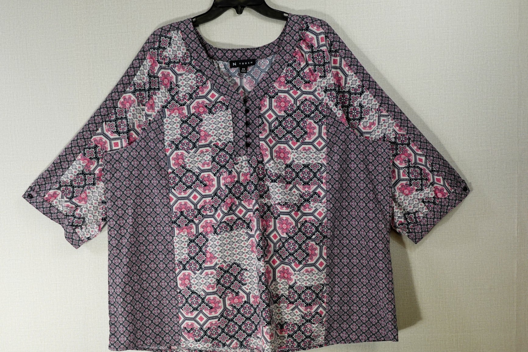 N Touch, Short Sleeved Top, 2X