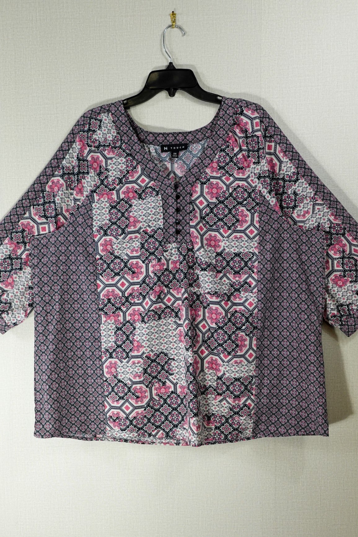 N Touch, Short Sleeved Top, 2X