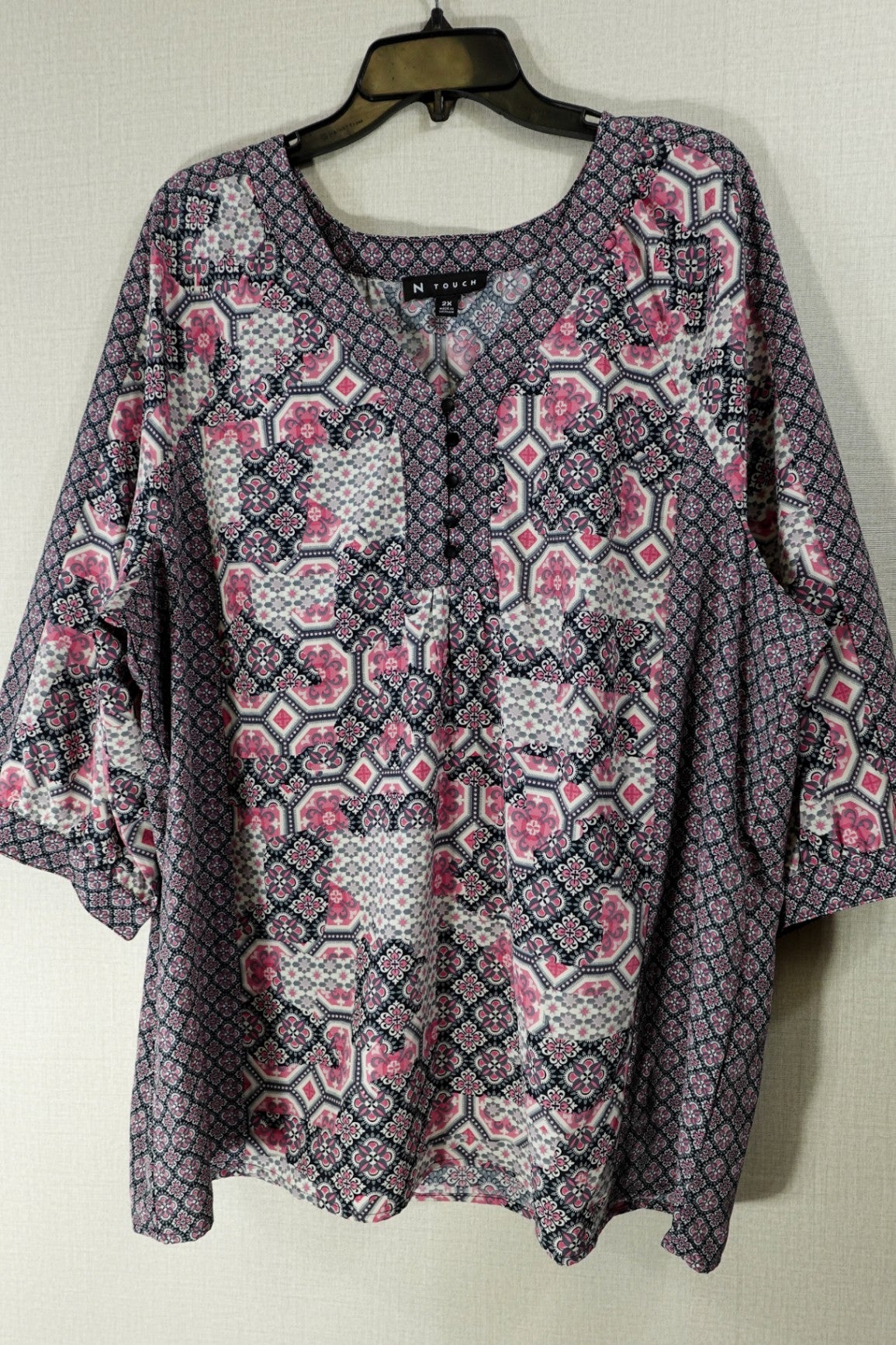N Touch, Short Sleeved Top, 2X