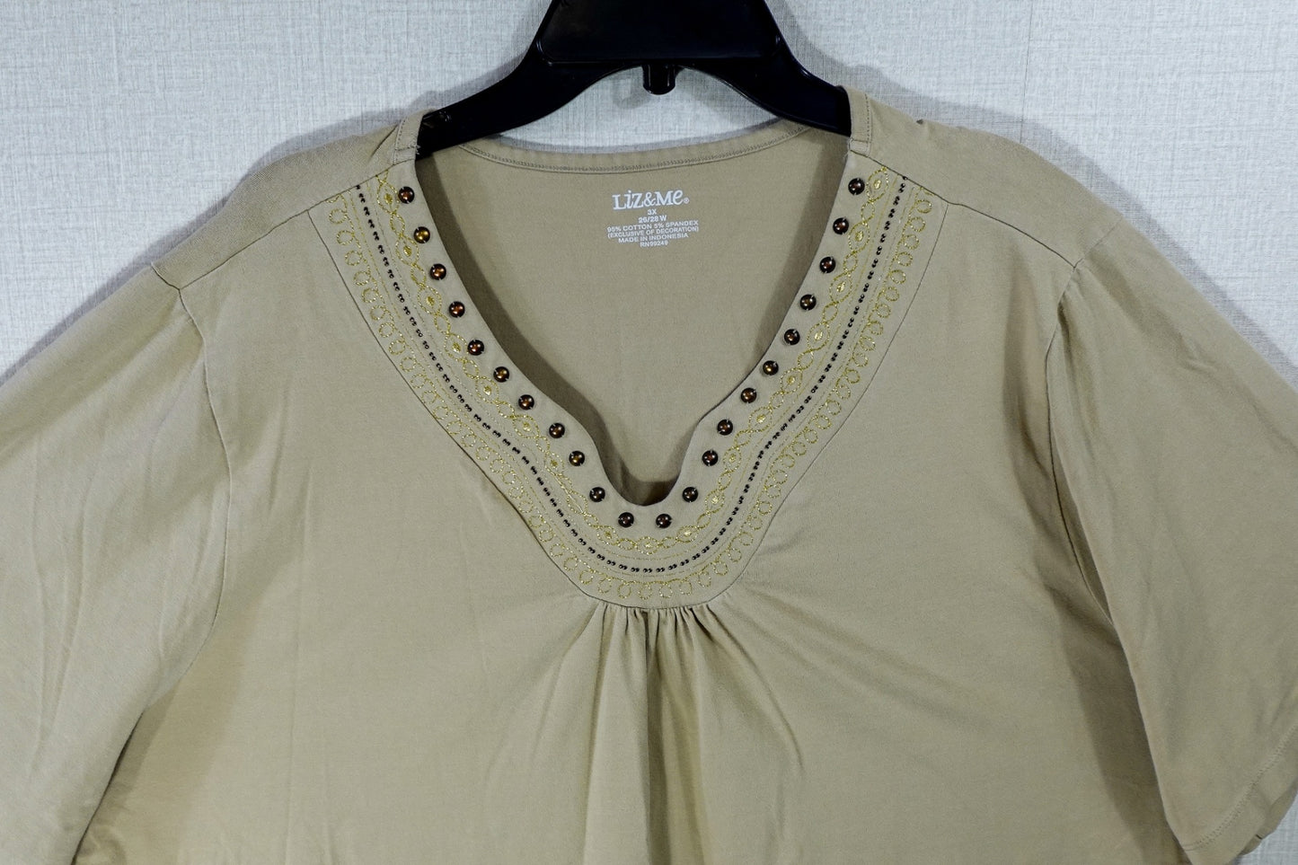 Liz & Me, Short Sleeved Top, 26/28