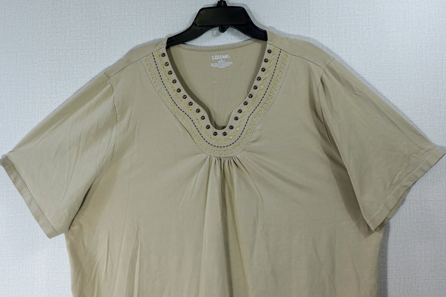 Liz & Me, Short Sleeved Top, 26/28