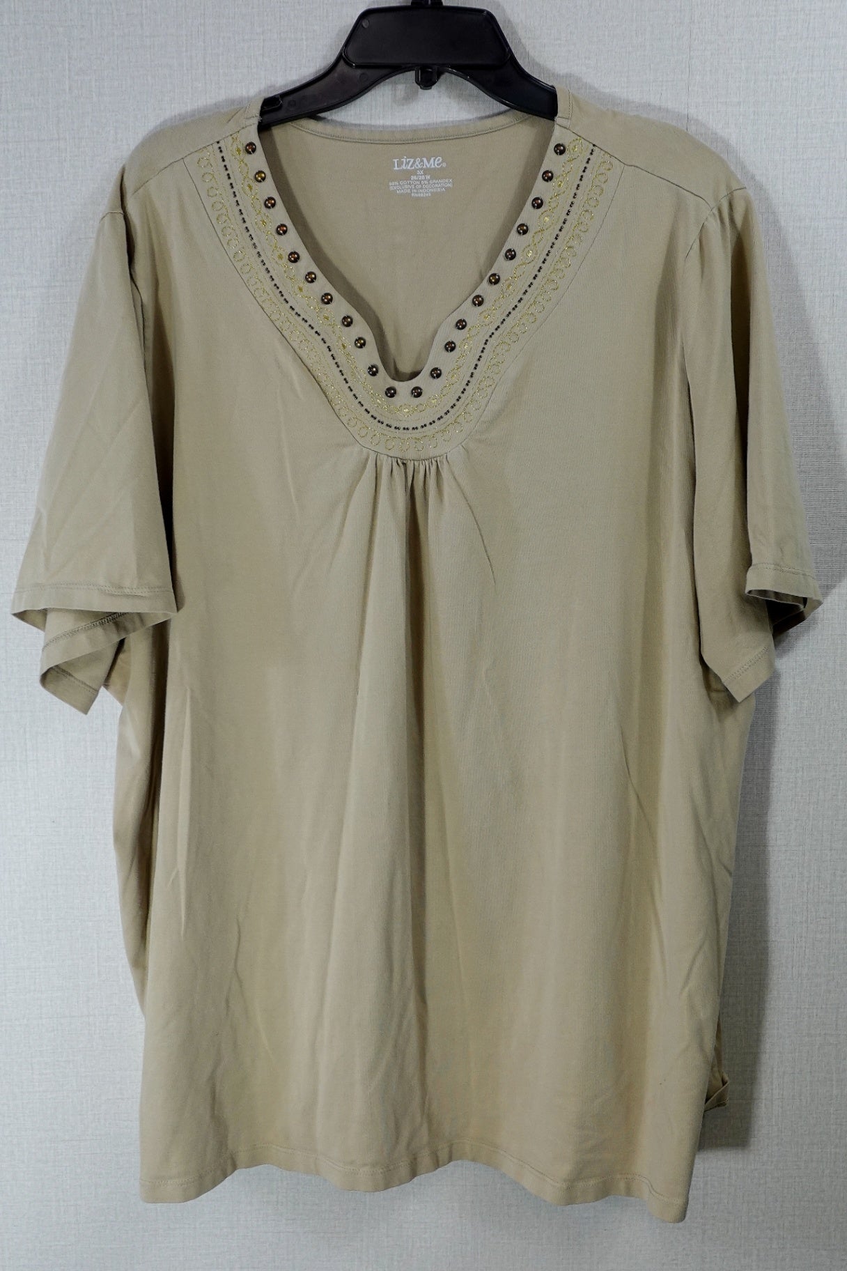 Liz & Me, Short Sleeved Top, 26/28