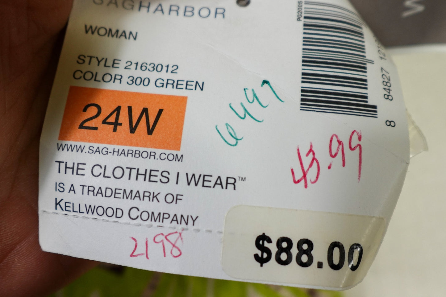 Sag Harbor, New Short Sleeved Top, 24W / XXL
