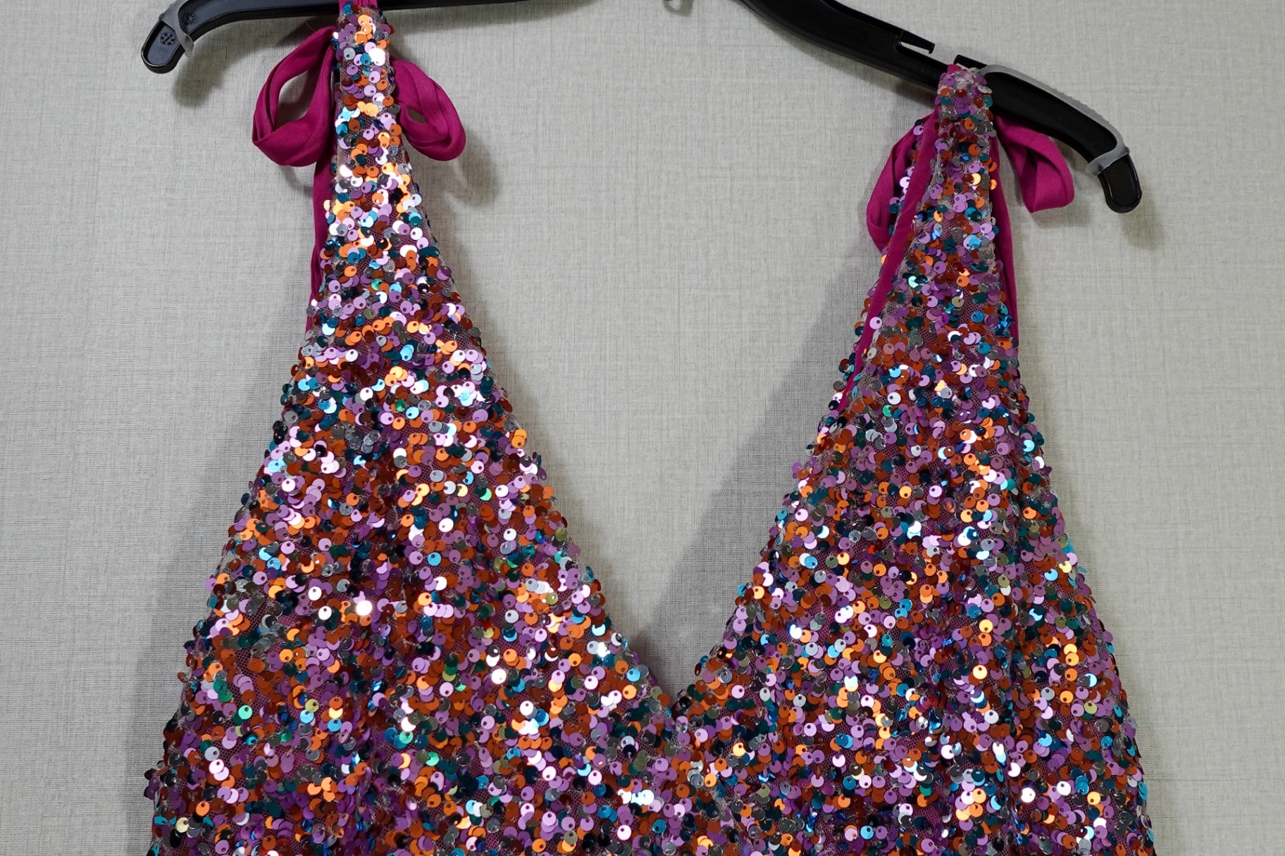 Free People, Sequin Crop Top, L (Roomy Should fit 14/16)