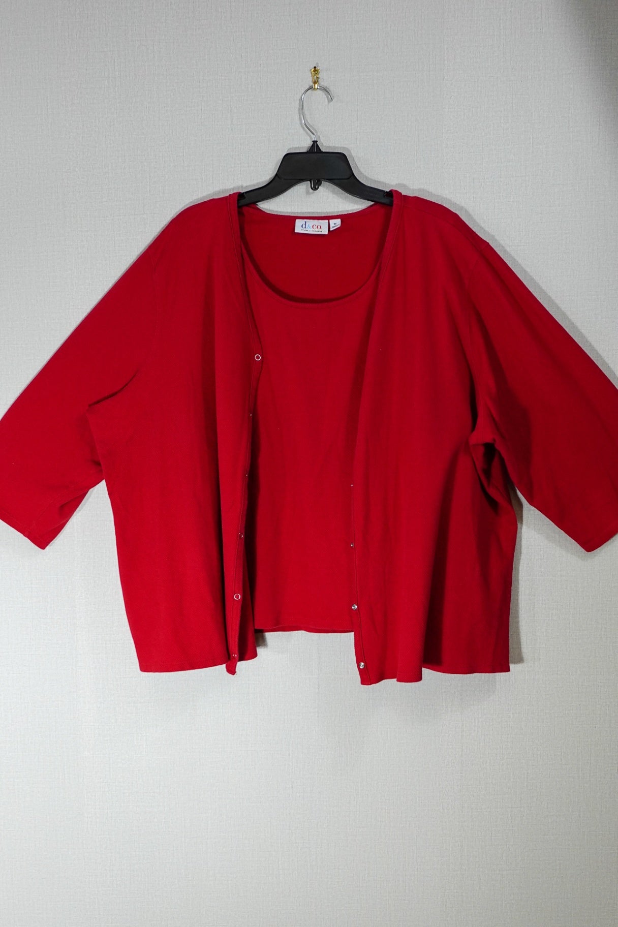 D&CO, Tank & Cardigan Set, 3X