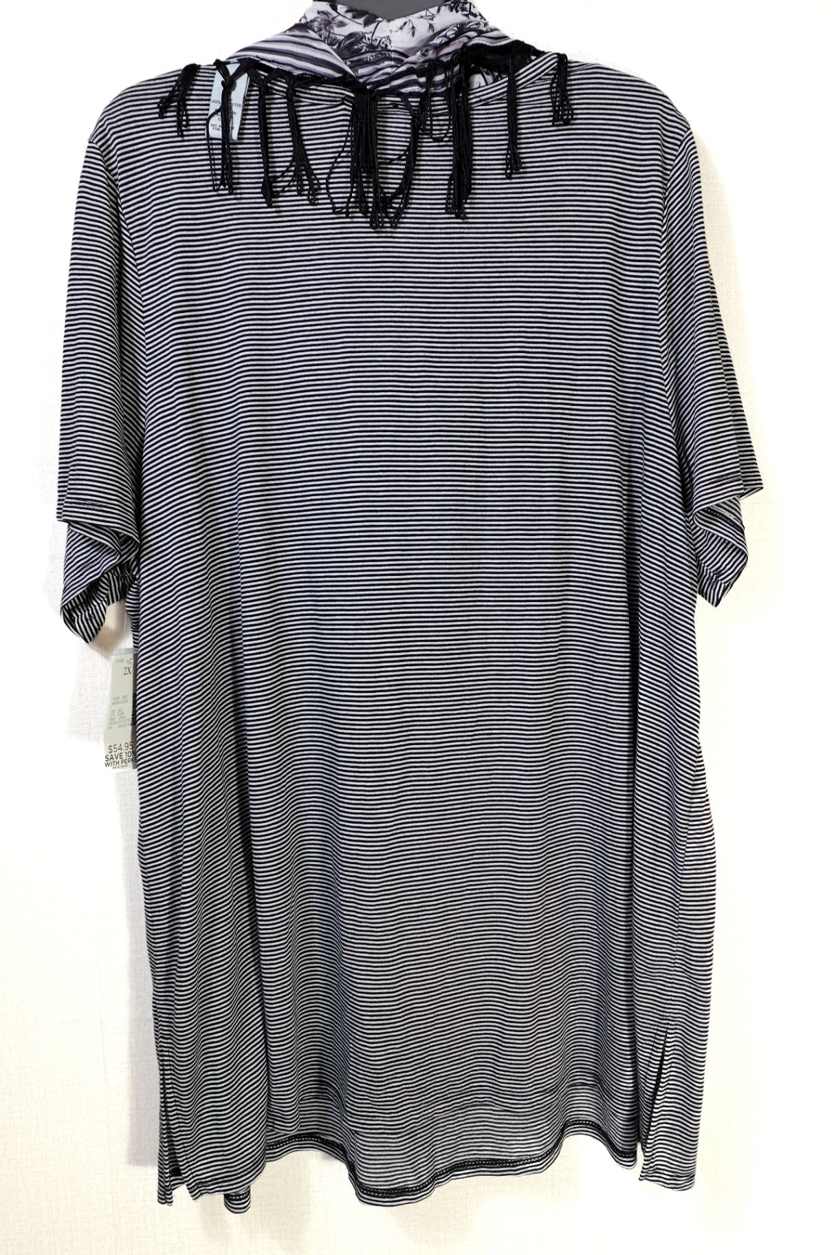 Catherines, New Short Sleeved Top W/ Detachable shawl, 2X