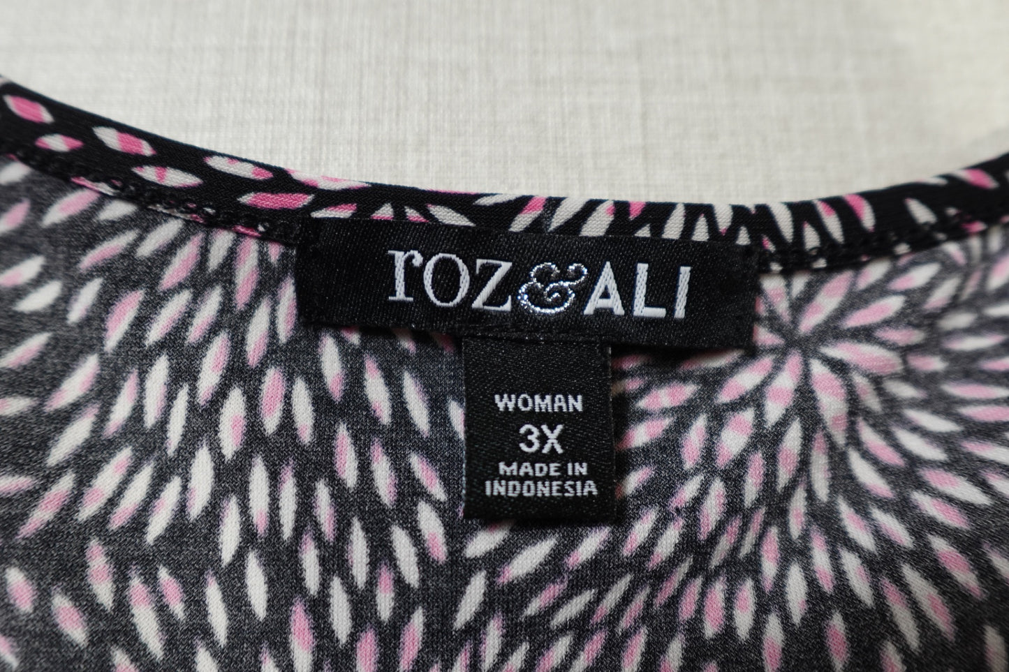 Roz & Ali, Short Sleeved Top, 3X
