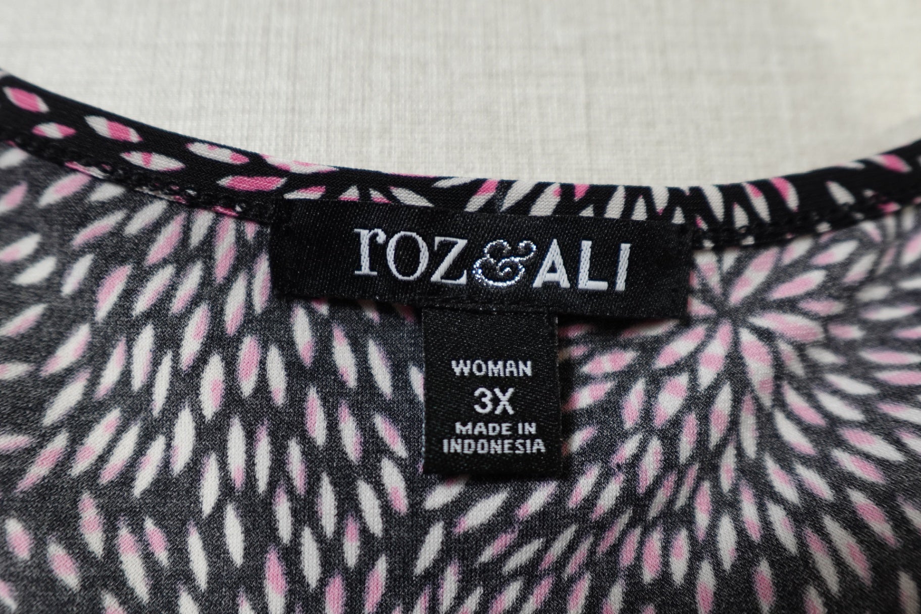 Roz & Ali, Short Sleeved Top, 3X
