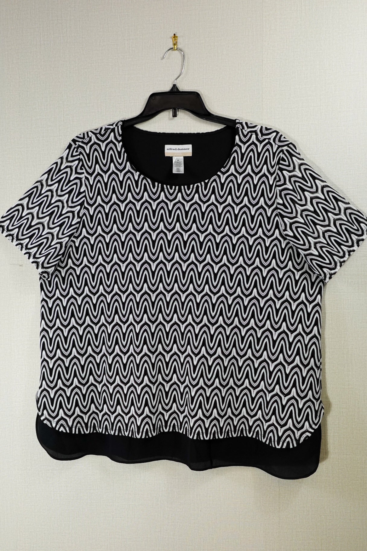 Alfred Dunner, Short Sleeved Top, 2X