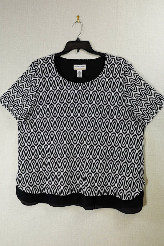 Alfred Dunner, Short Sleeved Top, 2X