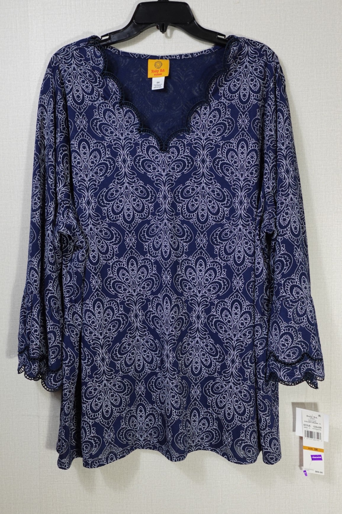 Ruby Rd., New Long Sleeves Top, 3X