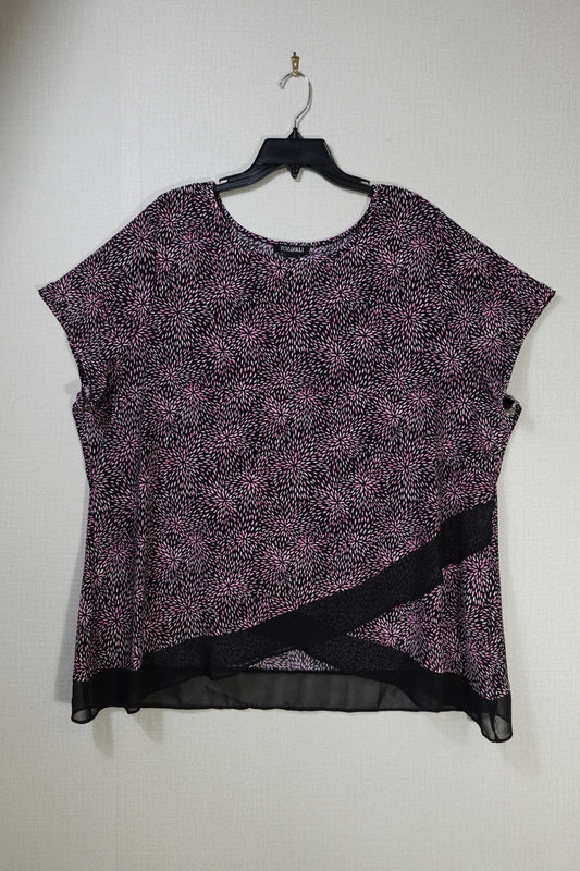 Roz & Ali, Short Sleeved Top, 3X