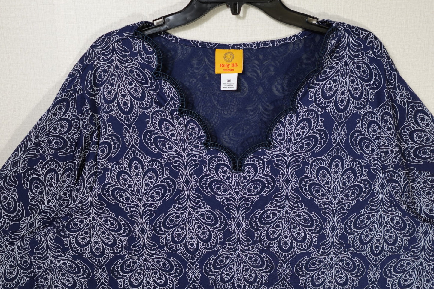 Ruby Rd., New Long Sleeves Top, 3X