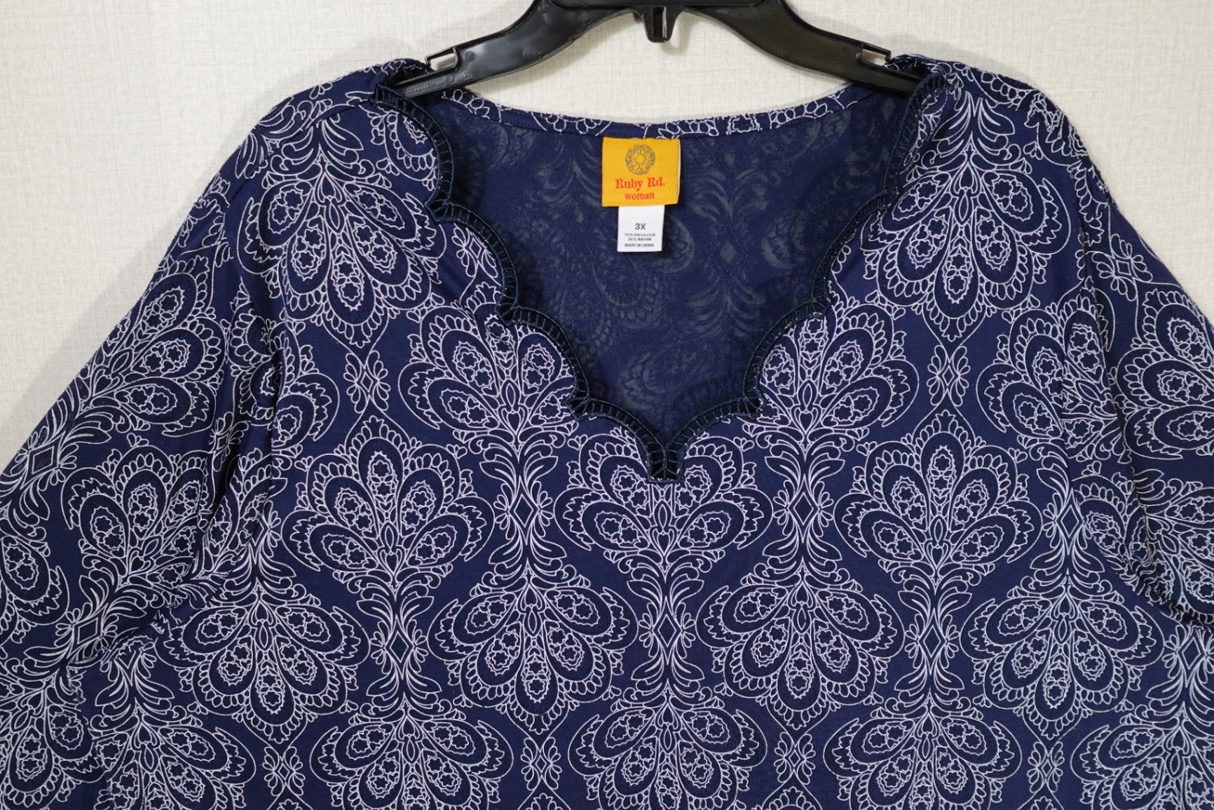 Ruby Rd., New Long Sleeves Top, 3X
