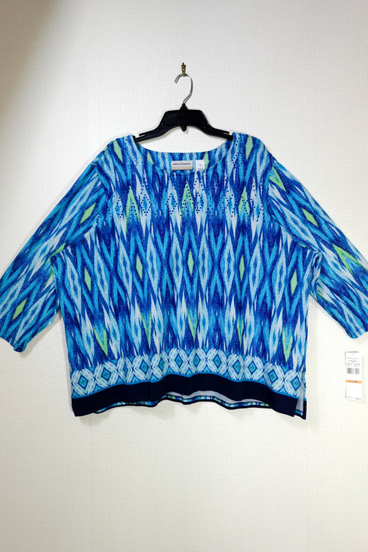 Alfred Dunner, New 3/4 sleeve top, 3X