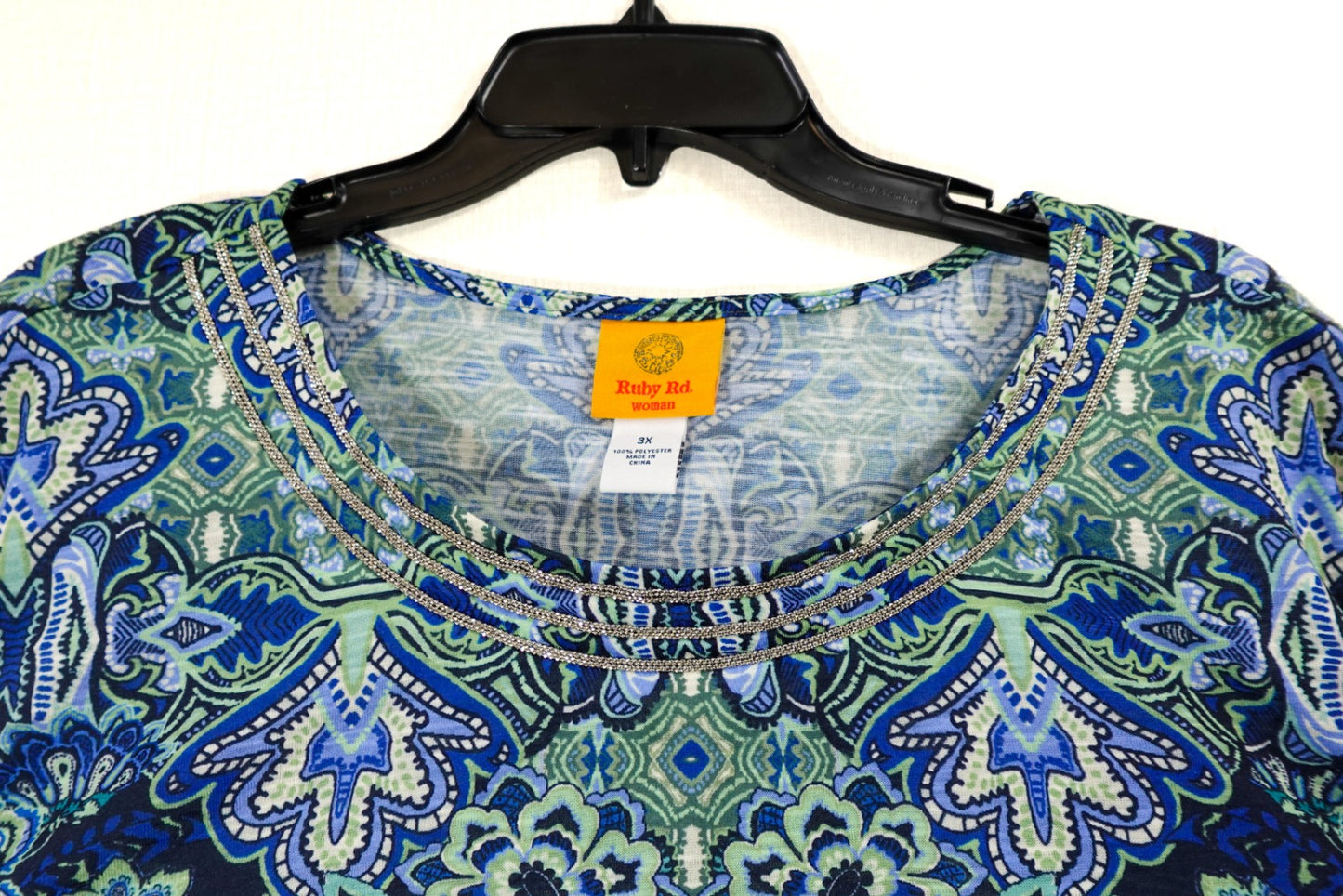 Ruby Rd, 3/4 Sleeve Top, 3X