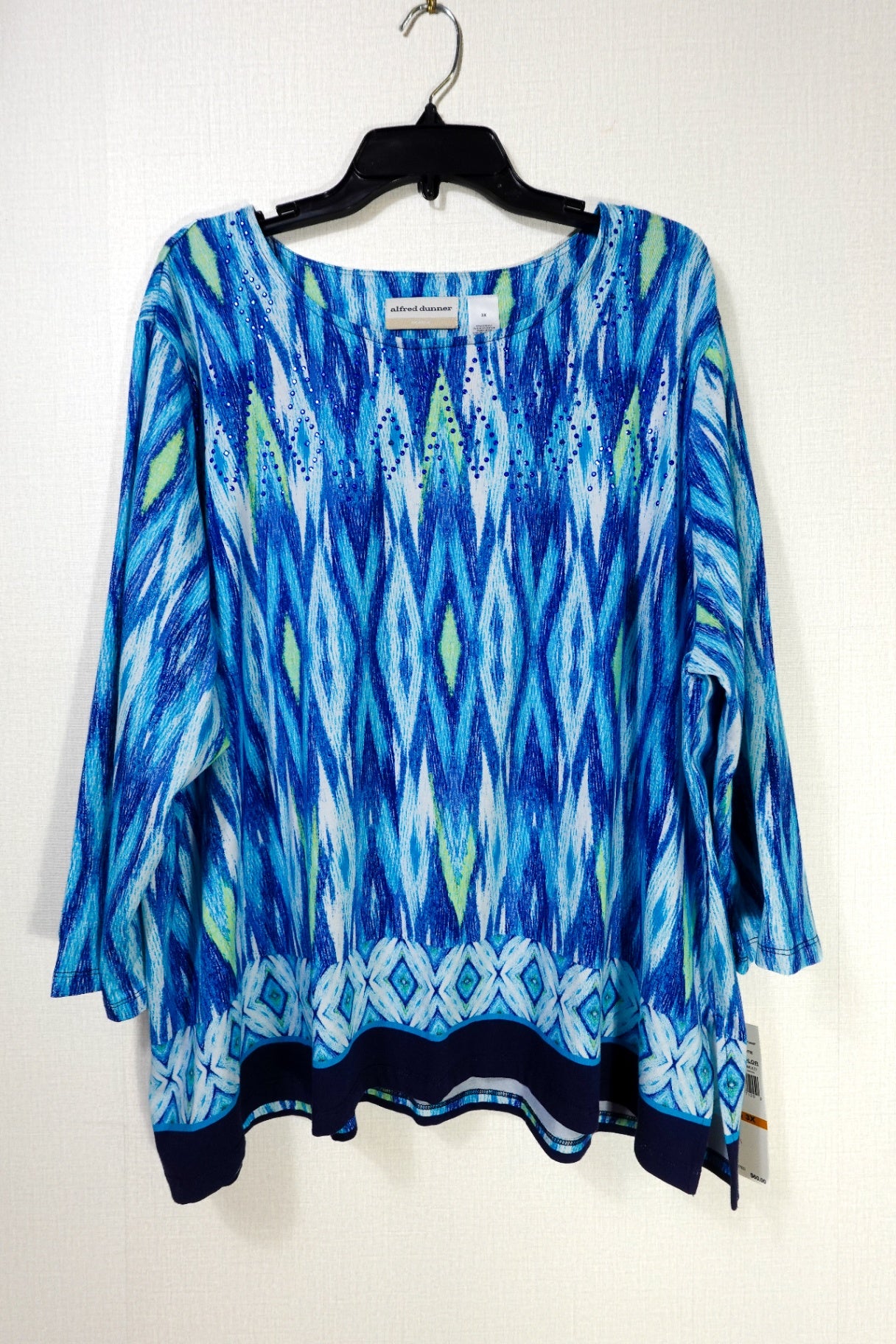 Alfred Dunner, New 3/4 sleeve top, 3X