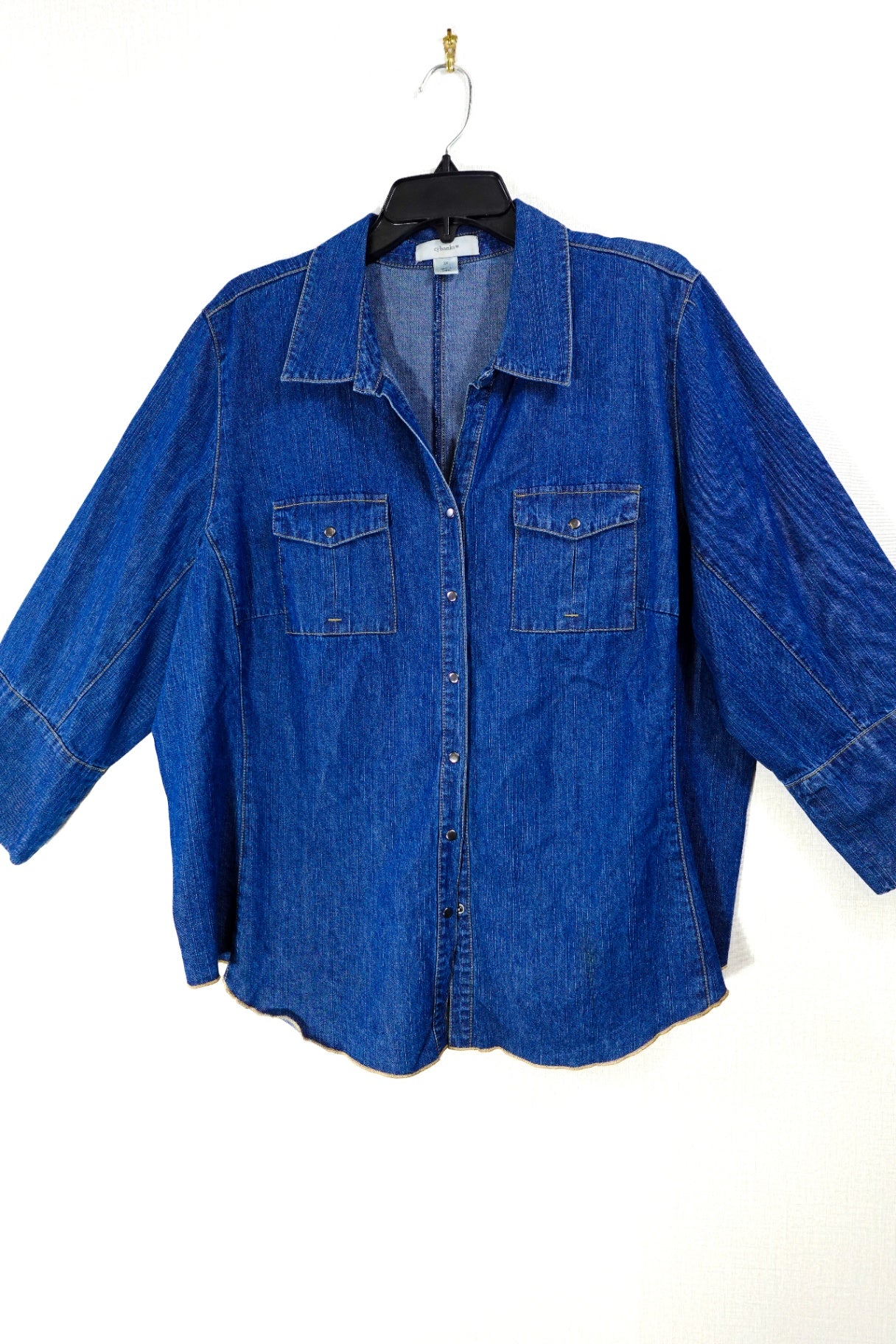CJ Banks, 3/4 SLEEVE TOP, 2X