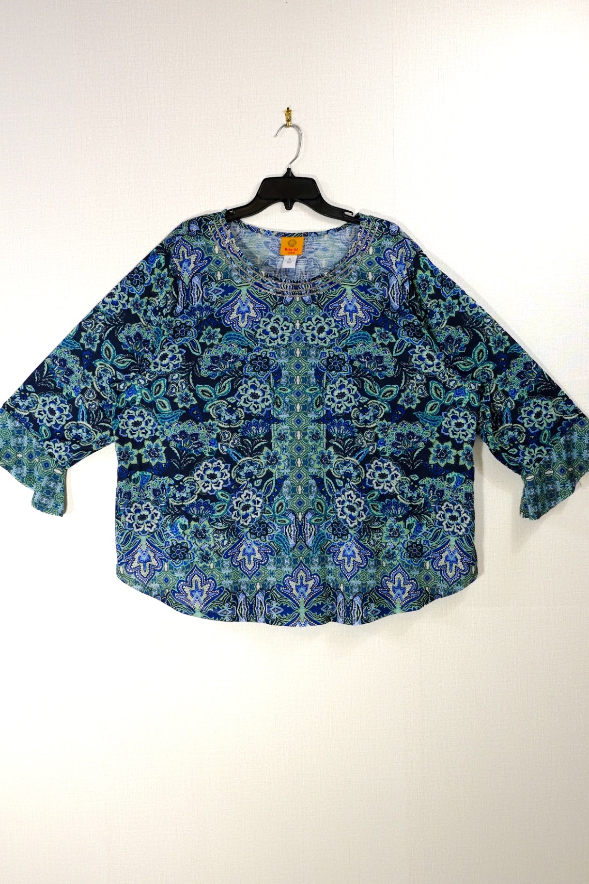 Ruby Rd, 3/4 Sleeve Top, 3X